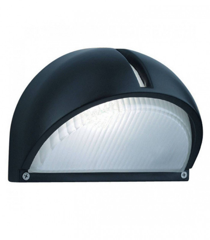 1 Light Outdoor Garden Aluminium Wall Light Black IP44, E27