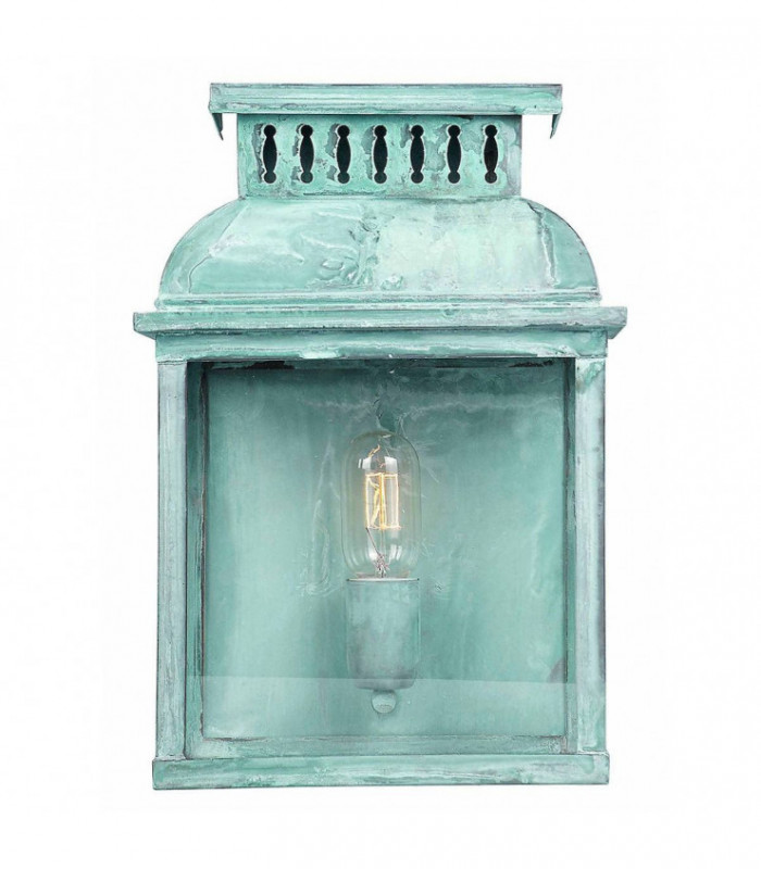 1 Light Outdoor Wall Lantern Light Verdigris IP44, E27