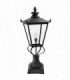 1 Light Outdoor Pedestal Lantern Black, E27