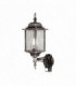 1 Light Outdoor Motion Sensor Lantern Light Black Silver IP43, E27