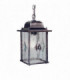1 Light Outdoor Ceiling Chain Lantern Black Silver IP43, E27