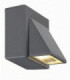 LED 1 Light Outdoor Wall Down Lamp Grey IP44