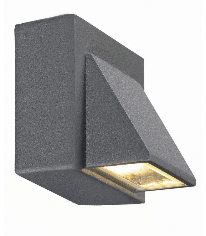 LED 1 Light Outdoor Wall Down Lamp Grey IP44