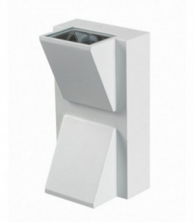 LED Up Down 2 Light Outdoor Wall Lamp White IP44