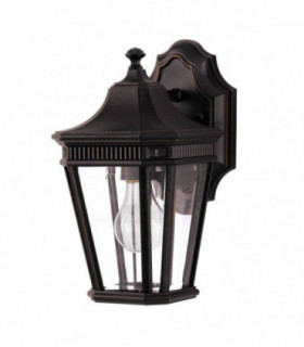 1 Light Outdoor Small Wall Lantern Light Grecian Bronze IP44, E27