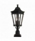 2 Light Medium Outdoor Pedestal Light Black IP44, E14