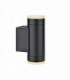 LED Up Down Outdoor Wall Lamp Black IP44
