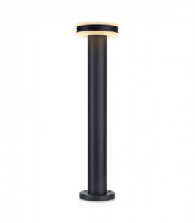 LED 1 Light Outdoor Bollard Lamp Grey IP44