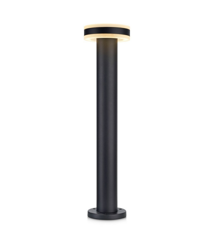 LED 1 Light Outdoor Bollard Lamp Grey IP44