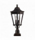 2 Light Medium Outdoor Pedestal Light Grecian Bronze IP44, E14