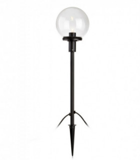 LED Outdoor Garden Spike Globe Light Black IP44