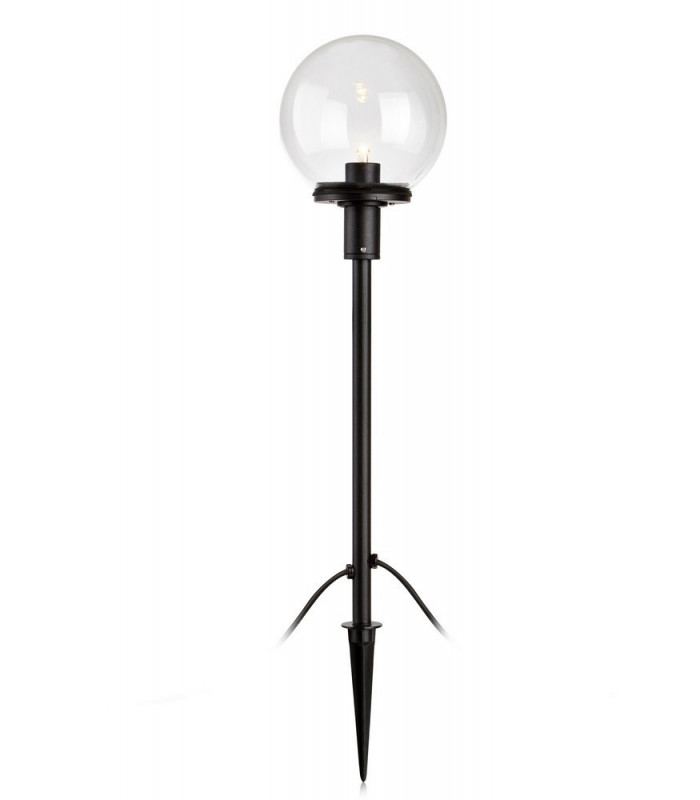 LED Outdoor Garden Spike Globe Light Black IP44