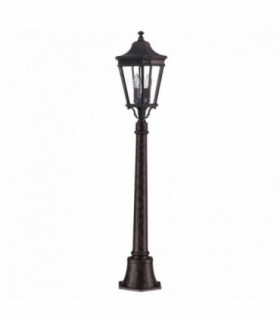 2 Light Medium Outdoor Post Lantern Grecian Bronze IP44, E14