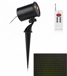 2 Light Outdoor Christmas Laser Projector Spike Light Black IP44