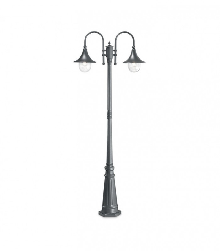 Outdoor Lamp Post 2 Lights Anthracite IP43, E27