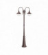 Outdoor Lamp Post 2 Lights Coffee IP43, E27