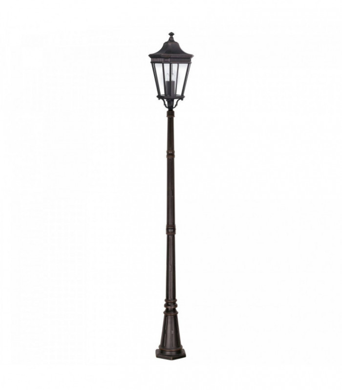 3 Light Large Outdoor Post Lantern Grecian Bronze IP44, E14