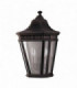 2 Light Outdoor Wall Half Lantern Light Grecian Bronze IP44, E14