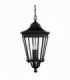 3 Light Large Outdoor Ceiling Chain Lantern Black, E14