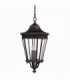 3 Light Large Outdoor Ceiling Chain Lantern Grecian Bronze, E14