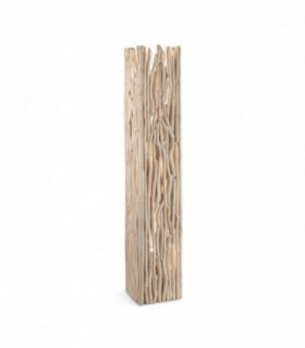 2 Light Indoor Floor Lamp Wood, E27