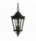 2 Light Medium Outdoor Ceiling Chain Lantern Black, E14