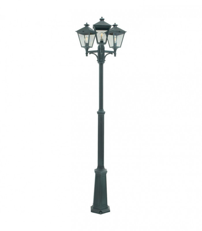3 Light Triple Pillar Lamp Post - Verdigris IP54