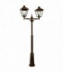 2 Light Grande Twin Lamp Post - Black/Gold IP54