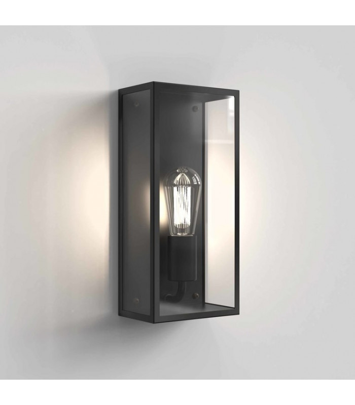 Outdoor LED Wall Lantern Textured Black IP44, E27