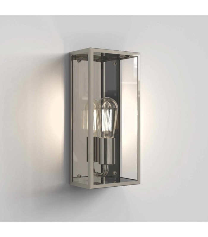 Outdoor LED Wall Lantern Polished Nickel IP44, E27