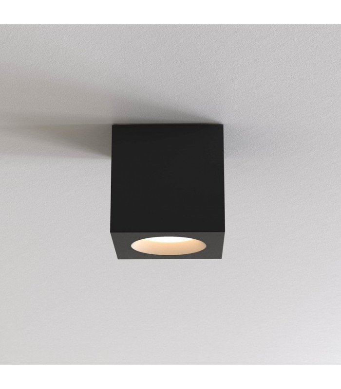 Square Surface Mounted Downlight Textured Black IP65, GU10