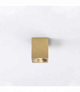 Coastal Outdoor Square LED Surface Mounted Downlight Brass IP44