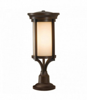 1 Light Small Outdoor Pedestal Light Heritage Bronze IP44, E27