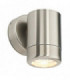 Outdoor Wall Marine Grade Brushed Stainless Steel & Clear Glass 1 Light Dimmable IP65 - GU10