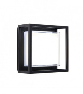 Outdoor Integrated LED Wall Textured Black Paint & Clear 1 Light IP44