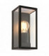 Outdoor Wall Matt Black Paint & Clear Glass 1 Light Dimmable IP44 - E27