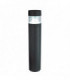Outdoor Bollard IP65 12.3W Textured Black Paint & Clear Pc