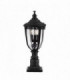 3 Light Medium Outdoor Pedestal Light Black IP44, E14