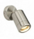 Outdoor Coastal Spot Wall IP65 7W Marine Grade Brushed Stainless Steel & Clear Glass