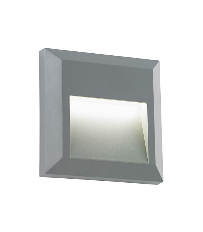 Outdoor Integrated LED Square Indirect IP65 1.1W Grey Abs Plastic & Clear Pc