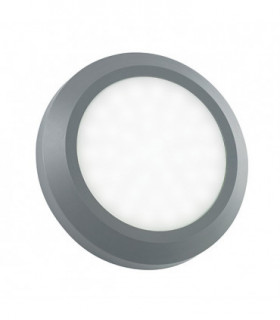 Outdoor Integrated LED Round Direct IP65 2W Grey Abs Plastic & Frosted Pc