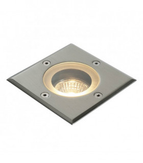 Outdoor Square IP65 50W Polished Stainless Steel & Clear Glass