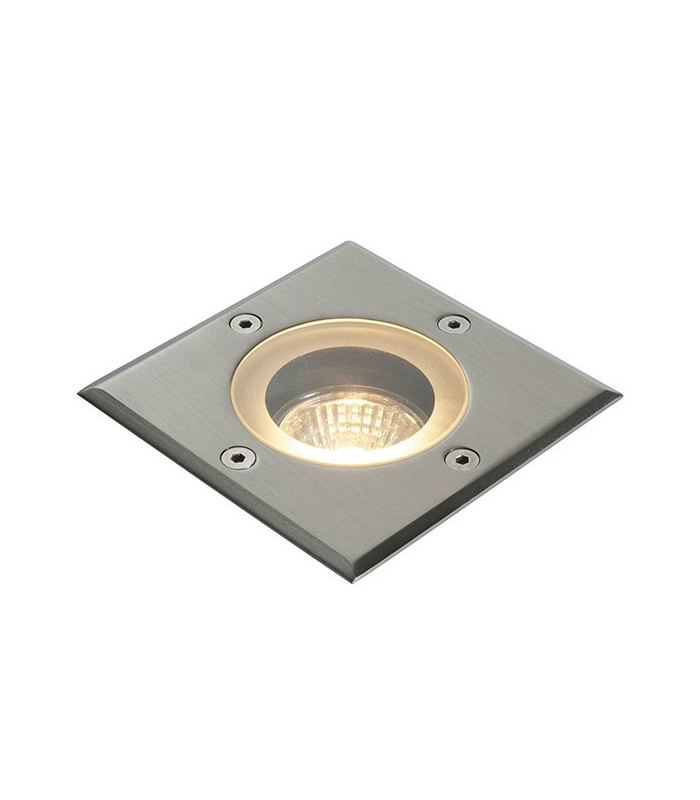 Outdoor Square IP65 50W Polished Stainless Steel & Clear Glass