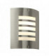 Outdoor Wall IP44 60W Brushed Stainless Steel & Opal 1 Light Dimmable IP44 - E27