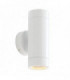 Outdoor Wall IP65 7W Gloss White Paint & Clear Glass 2 Light Dimmable IP65 - GU10