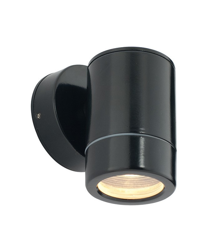 Outdoor Wall IP65 7W Satin Black Paint & Clear Glass 1 Light Dimmable IP65 - GU10