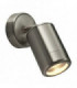 Outdoor Spot Wall IP65 7W Brushed Stainless Steel & Clear Glass - GU10