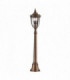 3 Light Medium Outdoor Bollard Light British Bronze IP44, E14