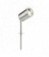 Outdoor Spike IP65 7W Brushed Stainless Steel & Clear Glass - GU10