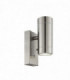 Outdoor Up Down Wall Photocell Light IP44 7W Brushed Stainless Steel